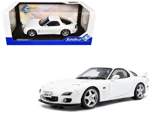 2001 Mazda RX7 Type RS (FD3S) RHD (Right Hand Drive) White 1/18 Diecast Model Car by Solido #1