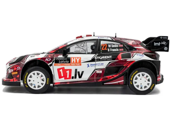 Ford Puma Rally1 #22 Martins Sesks - Renars Francis "Rally Latvia" (2024) "Competition" Series 1/18 Diecast Model Car by Solido #3