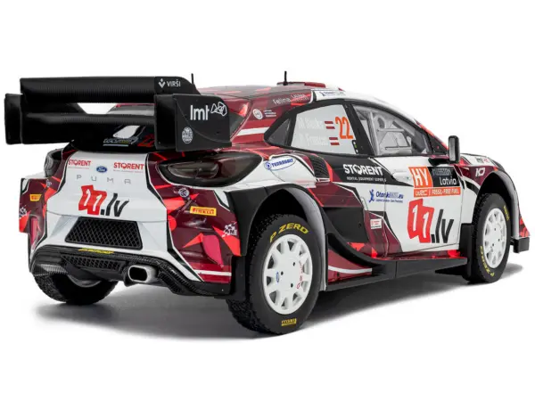 Ford Puma Rally1 #22 Martins Sesks - Renars Francis "Rally Latvia" (2024) "Competition" Series 1/18 Diecast Model Car by Solido #4