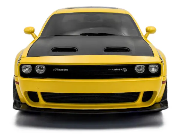 2023 Dodge Challenger SRT Hellcat Redeye Widebody Taxi "NYC Hellcab" Yellow with Black Hood and Graphics 1/18 Diecast Model Car by Solido #5