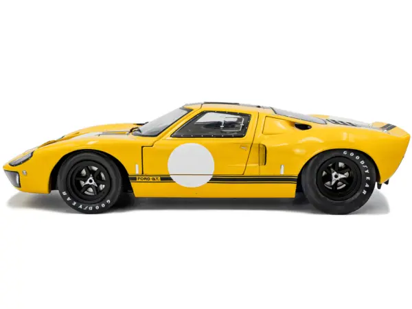 1968 Ford GT40 MK1 Yellow with Black Stripes "Competition" Series 1/18 Diecast Model Car by Solido #3