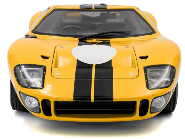 1968 Ford GT40 MK1 Yellow with Black Stripes "Competition" Series 1/18 Diecast Model Car by Solido #5