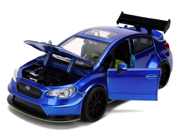 2016 Subaru WRX STI Widebody Blue Metallic "JDM Tuners" Series 1/24 Diecast Model Car by Jada #2