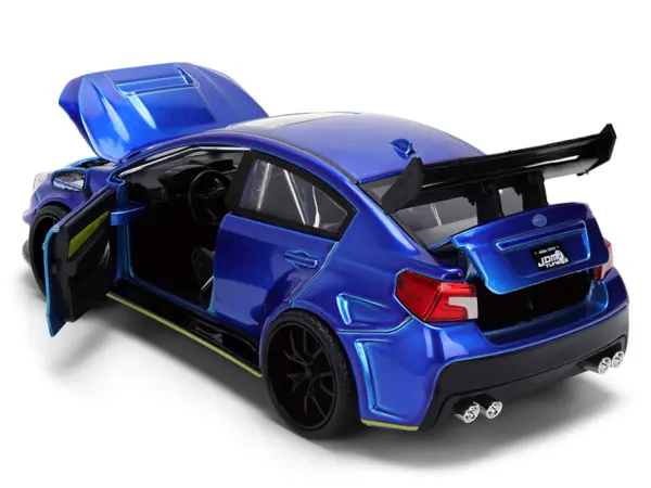 2016 Subaru WRX STI Widebody Blue Metallic "JDM Tuners" Series 1/24 Diecast Model Car by Jada #4