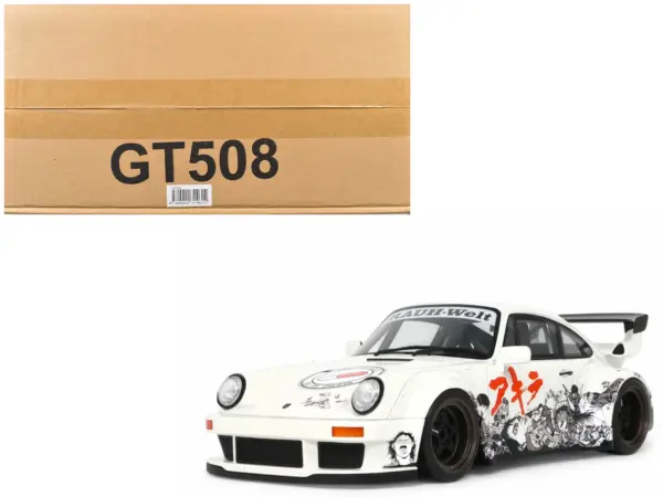 2024 RWB Akira White with Graphics "Akira" (1988) Movie 1/18 Model Car by GT Spirit #1