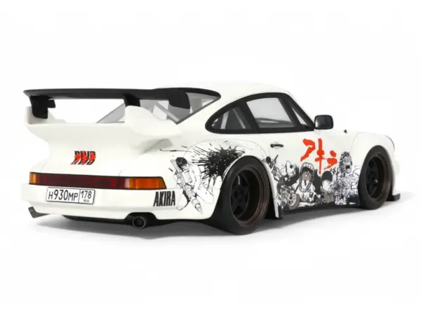 2024 RWB Akira White with Graphics "Akira" (1988) Movie 1/18 Model Car by GT Spirit #5