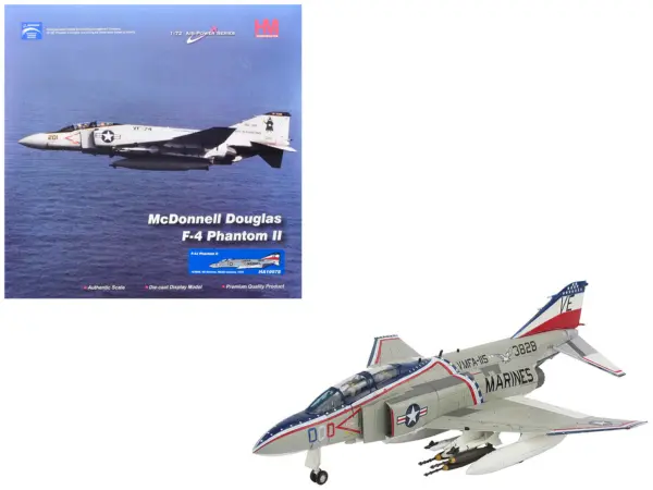 McDonnell Douglas F-4J Phantom II Fighter-Bomber Aircraft "153828 MCAS Iwakuni Japan" (1976) United States Marine Corps "Air Power Series" 1/72 Diecast Model by Hobby Master #1
