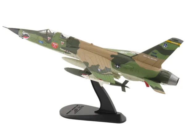 Republic F-105F Thunderchief Fighter-Bomber Aircraft "63-8299 Peach 91 128th Tactical Fighter Squadron Georgia ANG Dobbins Air Reserve Base" United States Air Force "Air Power Series" 1/72 Diecast Model by Hobby Master #5