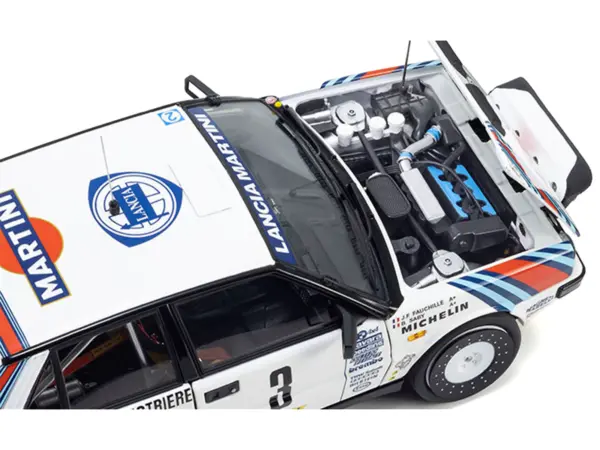 Lancia Delta HF 4WD #3 Juha Kankkunen - Juha Piironen "Martini Racing" Winner "Olympus Rally" (1987) 1/18 Diecast Model Car by Kyosho #2