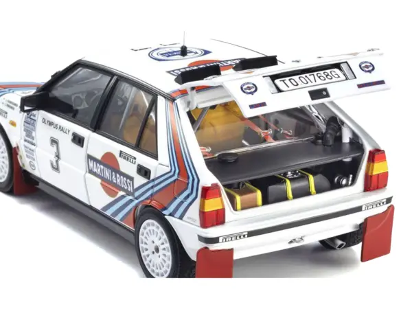 Lancia Delta HF 4WD #3 Juha Kankkunen - Juha Piironen "Martini Racing" Winner "Olympus Rally" (1987) 1/18 Diecast Model Car by Kyosho #4