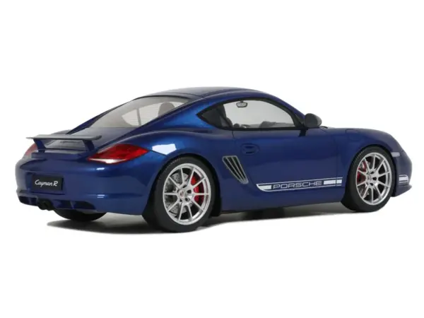 2012 Porsche Cayman R Aqua Blue Metallic 1/18 Model Car by GT Spirit #5
