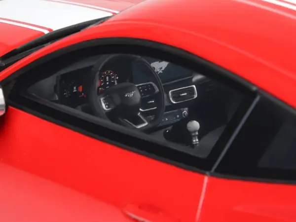 2025 Shelby Mustang Supersnake Race Red with White Stripes 1/18 Model Car by GT Spirit #2