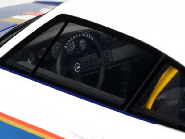 2023 RWB x Liberty Walk 993 #2 White and Blue Metallic with Graphics 1/18 Model Car by GT Spirit #2