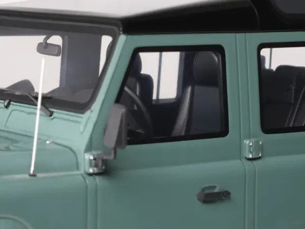 2016 Land Rover Defender 3 Station Wagon Green with Black Top 1/18 Model Car by GT Spirit #3