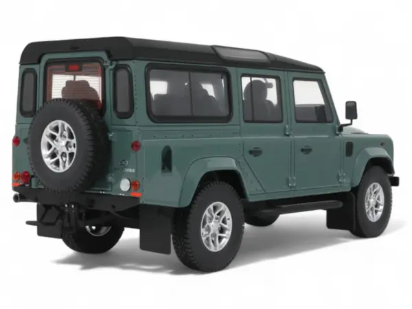 2016 Land Rover Defender 3 Station Wagon Green with Black Top 1/18 Model Car by GT Spirit #5
