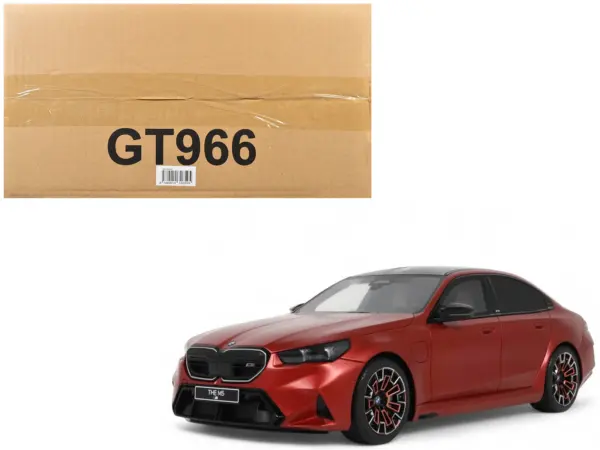 2025 BMW M5 (G90) Pebble Beach Edition Fire Orange Metallic with Black Top 1/18 Model Car by GT Spirit #1