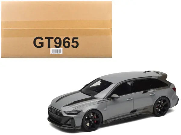 2024 Audi RS 6 GT Gray 1/18 Model Car by GT Spirit #1