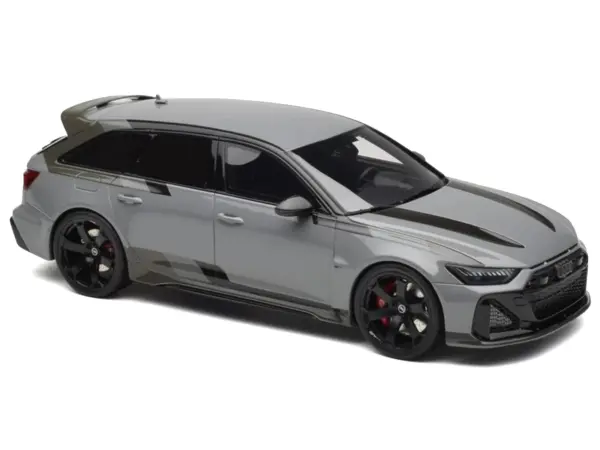 2024 Audi RS 6 GT Gray 1/18 Model Car by GT Spirit #4