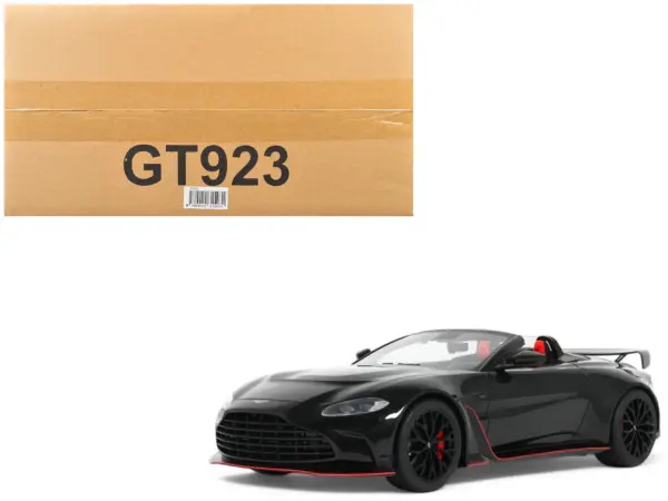 2023 Aston Martin V12 Vantage Roadster Onyx Black 1/18 Model Car by GT Spirit #1