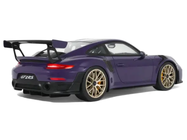 2021 Porsche 911 (991.2) GT2 RS Ultraviolet Metallic with Carbon Stripes 1/18 Model Car by GT Spirit #5