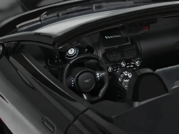 2023 Aston Martin V12 Vantage Roadster Onyx Black 1/18 Model Car by GT Spirit #2