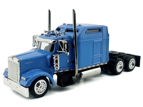 Kenworth W900L Truck Tractor with Sleeper Cab Baby Blue 1/87 (HO) Scale Plastic Model Car by HO Logistics #2