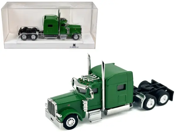 Peterbilt 389 Truck Tractor with Sleeper Cab Green 1/87 (HO) Scale Plastic Model Car by HO Logistics #1