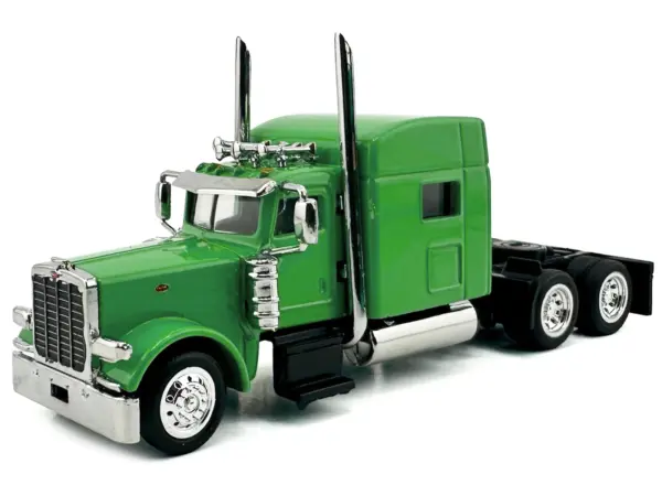 Peterbilt 389 Truck Tractor with Sleeper Cab Lime Green 1/87 (HO) Scale Plastic Model Car by HO Logistics #2