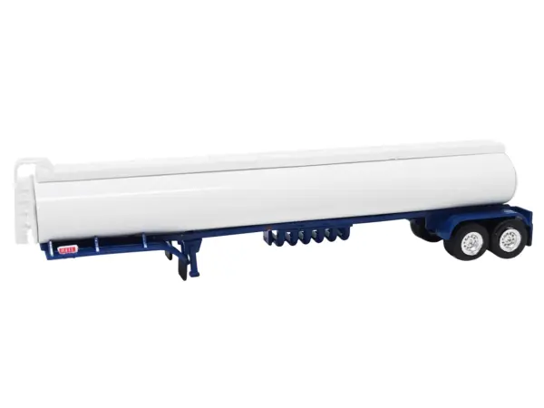 Tanker Trailer White and Blue 1/87 (HO) Scale Plastic Model by HO Logistics #2