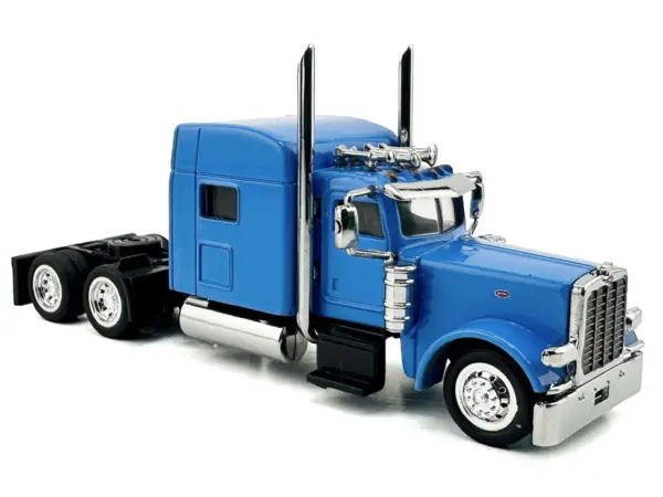Peterbilt 389 Truck Tractor with Sleeper Cab Baby Blue 1/87 (HO) Scale Plastic Model Car by HO Logistics #3