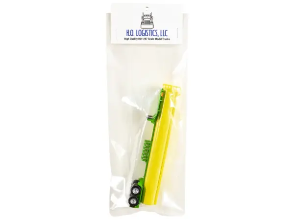 Tanker Trailer Yellow and Green 1/87 (HO) Scale Plastic Model by HO Logistics #3