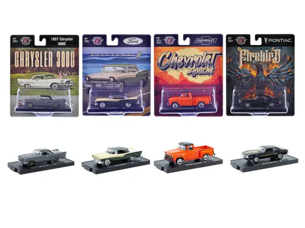 "Auto-Drivers" Set of 4 pieces in Blister Packs Release 130 Limited Edition to 9600 pieces Worldwide 1/64 Diecast Model Cars by M2 Machines #1