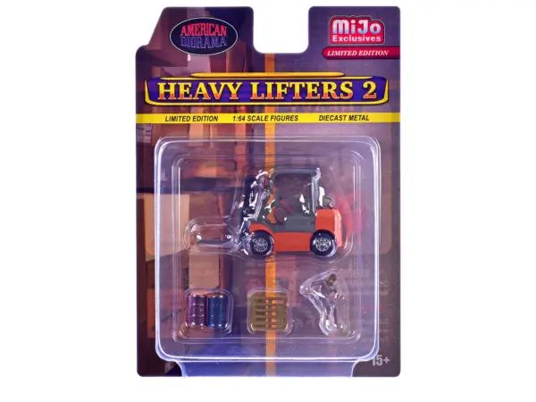 "Heavy Lifters 2" 4 piece Diecast Set Limited Edition for 1/64 Scale Models by American Diorama #3