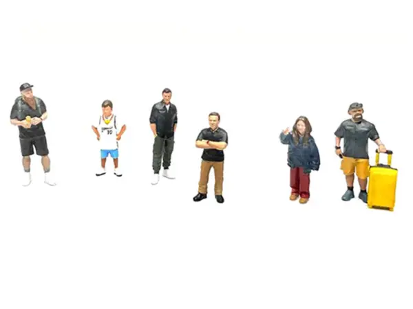 "Influencers" 6 piece Diecast Figure Set Limited Edition for 1/64 Scale Models by American Diorama #2