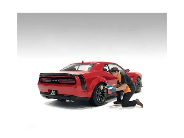Copy of "Detail Masters" Figure 1 (Wheel Cleaning) for 1/18 Scale Models by American Diorama #1