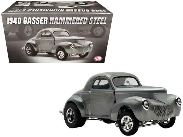 1940 Gasser "Hammered Steel" Raw Metal Limited Edition to 306 pieces Worldwide 1/18 Diecast Model Car by ACME #1