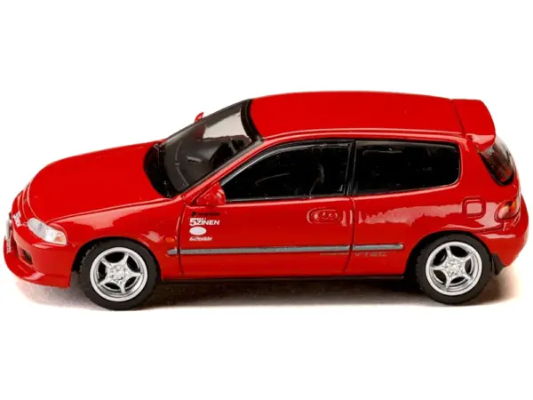 Honda Civic (EG6) RHD (Right Hand Drive) "Myogi Night Kids" Red "Initial D" (1995-2013) Manga "Diorama Set Series" 1/64 Diecast Model car by Hobby Japan #2
