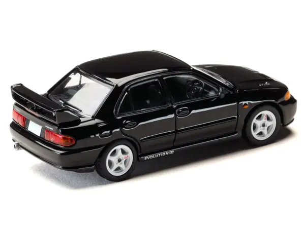 Mitsubishi Lancer RS Evolution III RHD (Right Hand Drive) Black "Initial D" (1995-2013) Manga "Diorama Set Series" 1/64 Diecast Model car by Hobby Japan #3