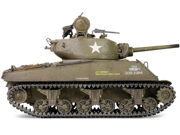 Sherman M4A3E2 (75) “Cobra King” Medium Tank “First in Bastogne” George Smith Patton’s 4th A.Div. 3rd Army Bastogne area (26 December 1944) "Engine Plus" Series 1/32 Diecast Model by Metal Proud #2