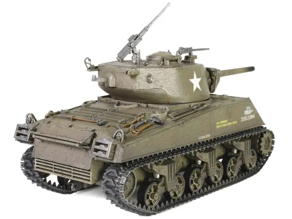 Sherman M4A3E2 (75) “Cobra King” Medium Tank “First in Bastogne” George Smith Patton’s 4th A.Div. 3rd Army Bastogne area (26 December 1944) "Engine Plus" Series 1/32 Diecast Model by Metal Proud #3