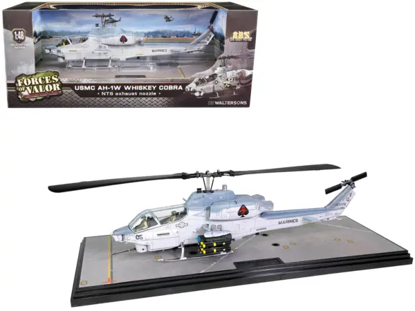 Bell AH-1W Whiskey Cobra Attack Helicopter (NTS Exhaust Nozzle) "U.S Marine Corps Squadron 267 Final Flight of the AH-1W Camp Pendleton" (23 March 2012) 1/48 Diecast Model by Forces of Valor #1