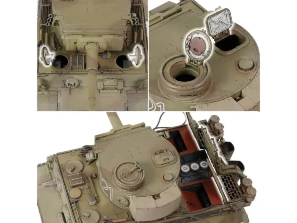 German Sd.Kfz.181 PzKpfw VI Tiger Ausf. E Heavy Tank #121 "Tiger Initial Production Model" "Schwere Panzerabteilung 501 North African Front Tunisia" (1943) "Engine Plus" 1/32 Diecast Model by Metal Proud #4