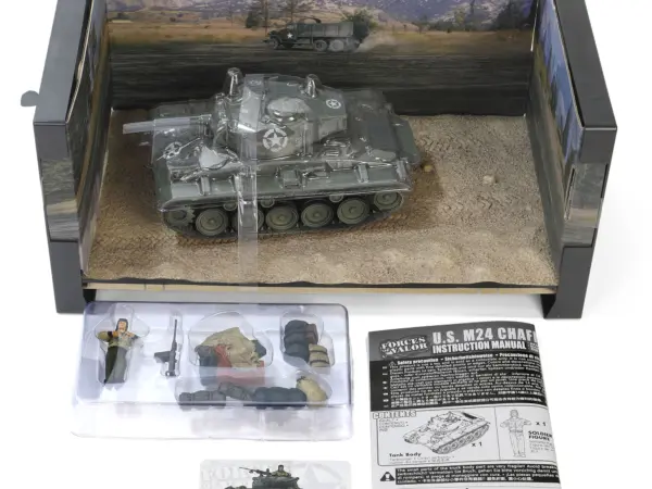 M24 Chaffee Light Tank "8th Armored Division 36th Tank Batallion, Rheinberg Germany World War II" (1945) United States Army "Armoured Fighting Vehicle" Series 1/32 Diecast Model by Forces of Valor #2