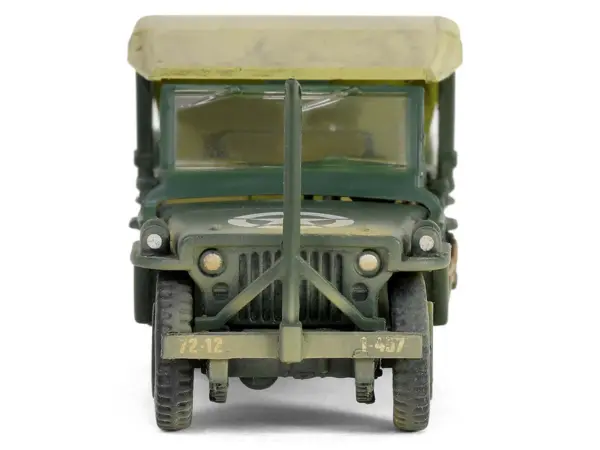 Willys MB Jeep with Trailer Olive Drab (Weathered) with Driver Figure "United States Army" "Mini AFV" Series 1/64 Diecast Model by Forces of Valor #5