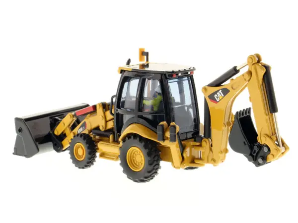 CAT Caterpillar 420E Center Pivot Backhoe Loader with Working Tools with Operator "Core Classics Series" 1/50 Diecast Model by Diecast Masters #2