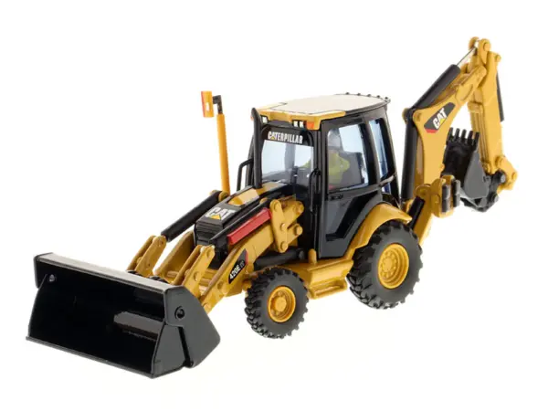 CAT Caterpillar 420E Center Pivot Backhoe Loader with Working Tools with Operator "Core Classics Series" 1/50 Diecast Model by Diecast Masters #3