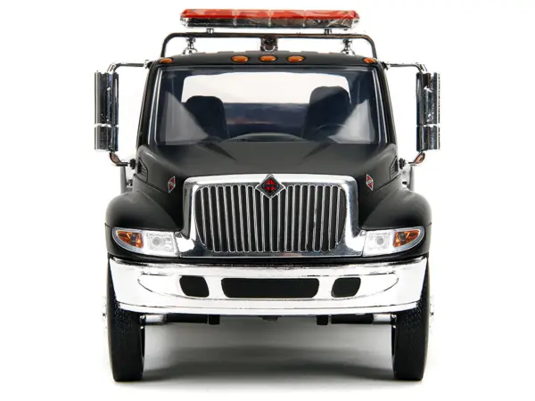 International DuraStar 4400 Flatbed Tow Truck Matt Black 1/24 Diecast Model Car by Jada #5