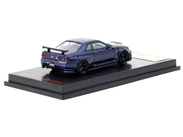 Nissan Skyline GT-R (BNR34) Z-Tune Nismo RHD (Right Hand Drive) Midnight Purple III Metallic 1/64 Diecast Model Car by Ignition Model #3
