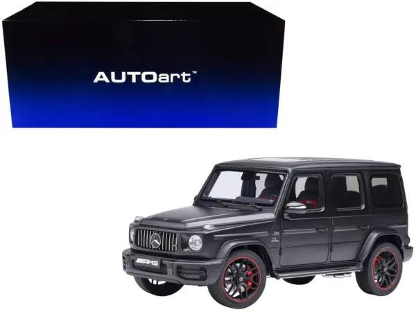 2019 Mercedes-Benz AMG G63 Matt Black 1/18 Model Car by Autoart #1