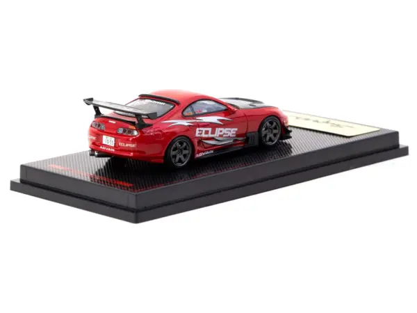 Toyota Supra (JZA80) RZ RHD (Right Hand Drive) "Eclipse Racing Concept" Red with Carbon Hood 1/64 Diecast Model Car by Ignition Model #3
